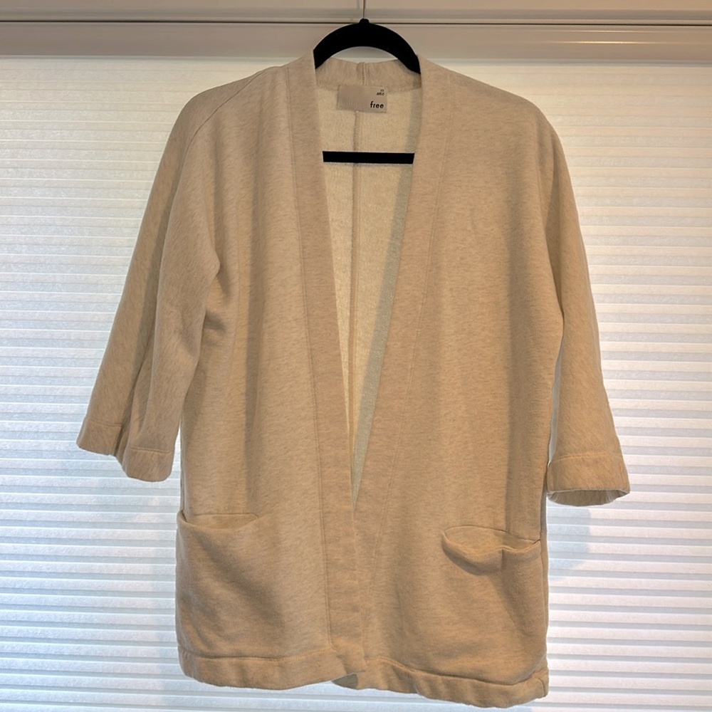 Wilfred Free White Heathered Sweatshirt Blazer size XS
